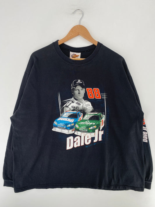 00’ NASCAR DALE EARNHARDT JR Size No Tag (Approx.XL) Racing Long Sleeves T-Shirt / G918T