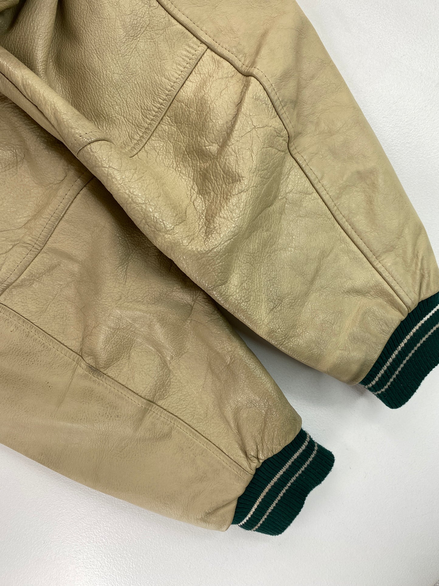 00’ NIKE x NEW YORK JETS Size XXL NFL Wool/Leather Jacket / G5028J