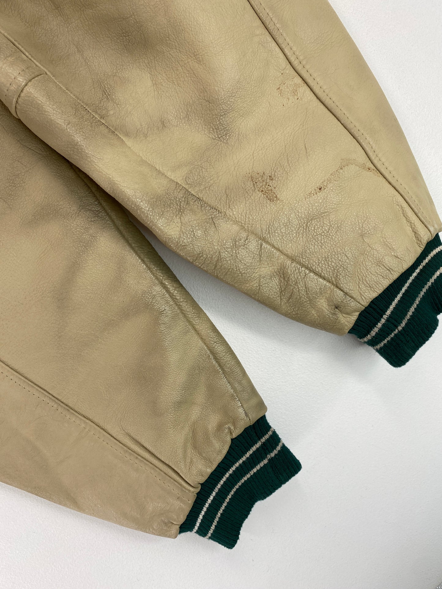 00’ NIKE x NEW YORK JETS Size XXL NFL Wool/Leather Jacket / G5028J