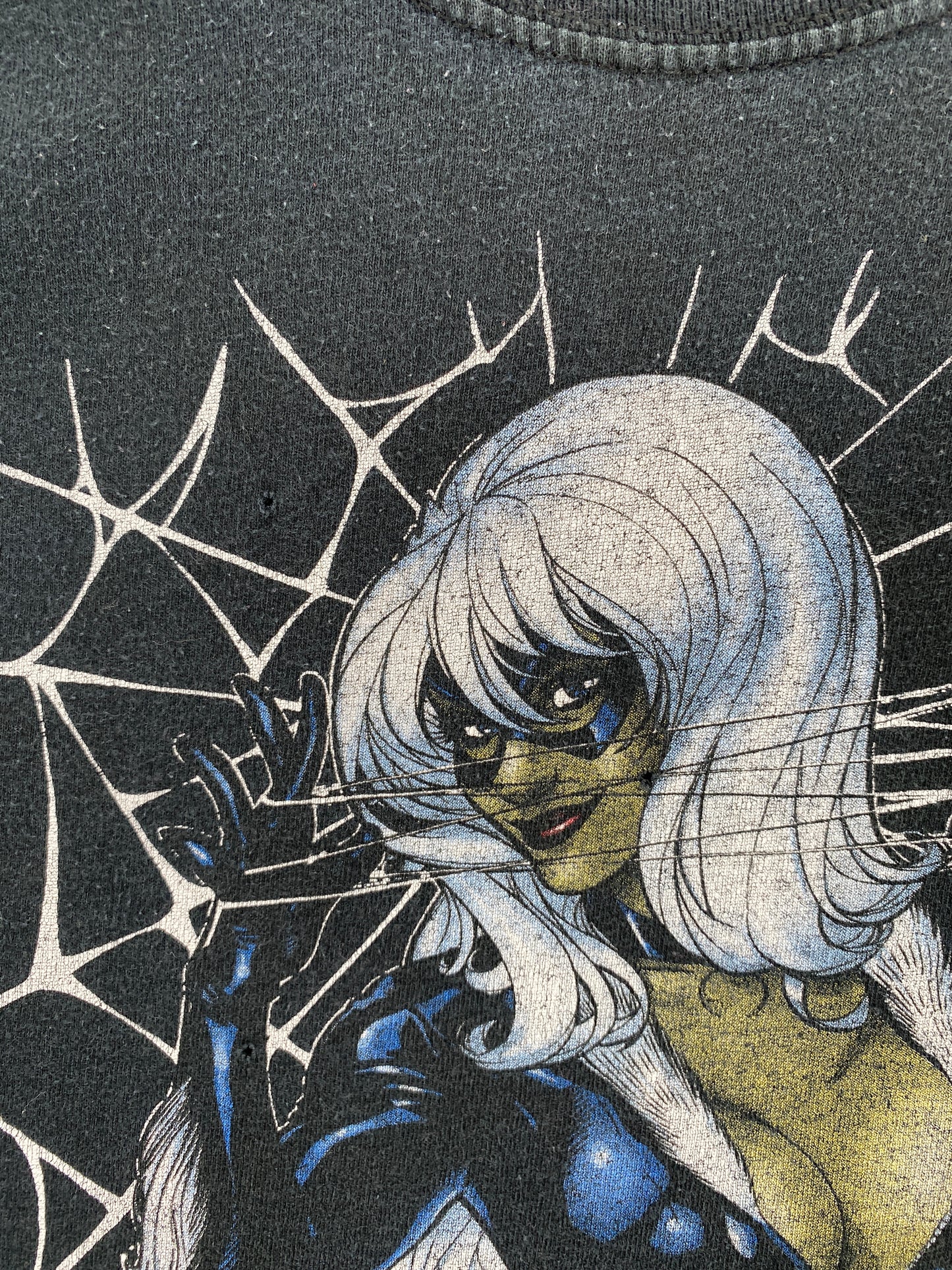 2002 SPIDER MAN BLACK CAT Size L Vintage T-Shirt / G1557T