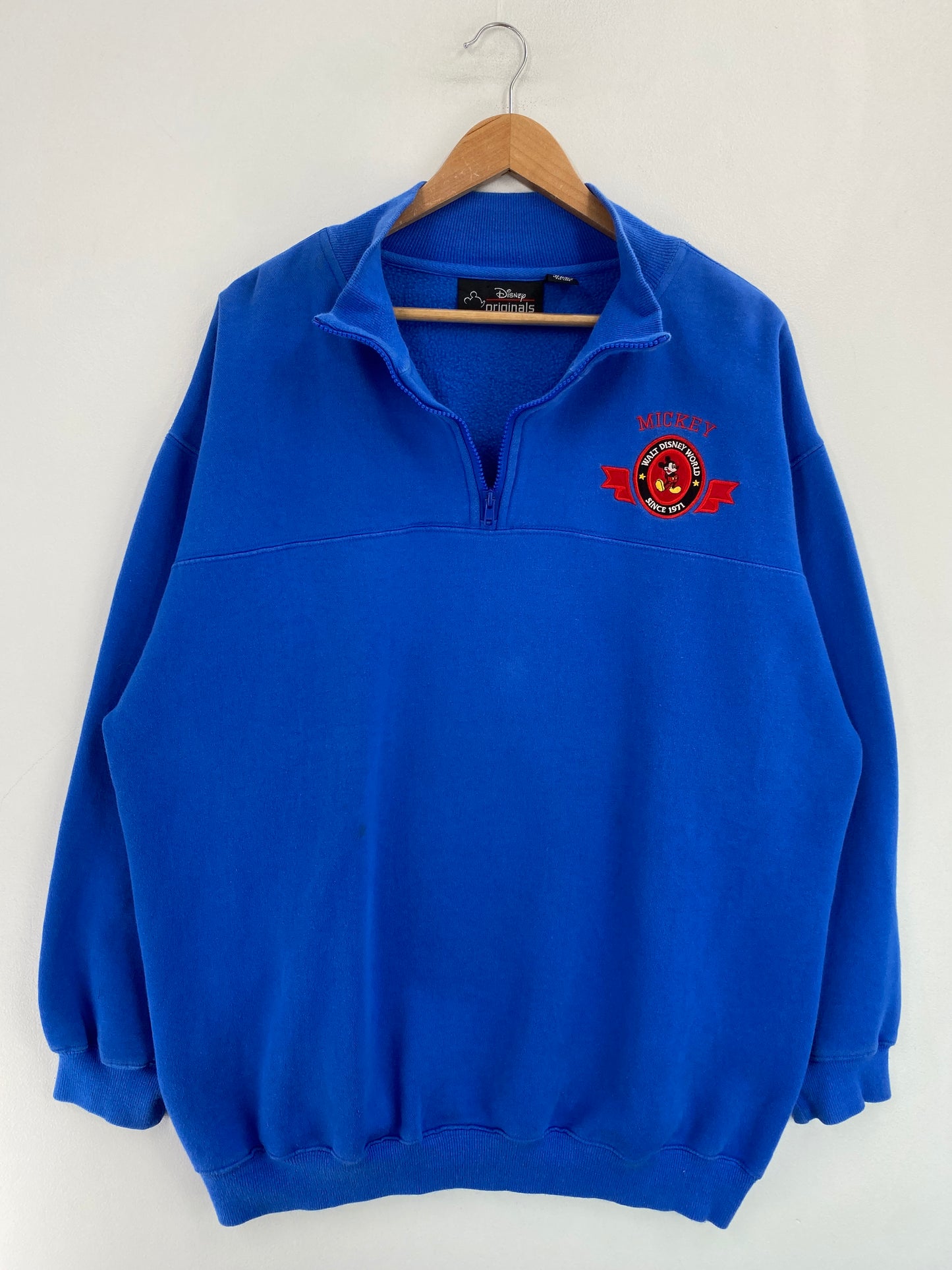 90's DISNEY MICKEY Size L Vintage Half Zip Sweat-shirt / G5036S