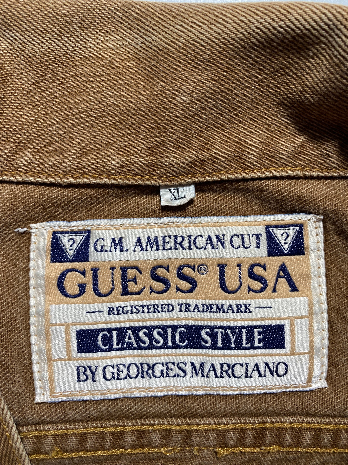 90's GUESS USA Made in USA Size XL Vintage Denim Jacket / G4444J