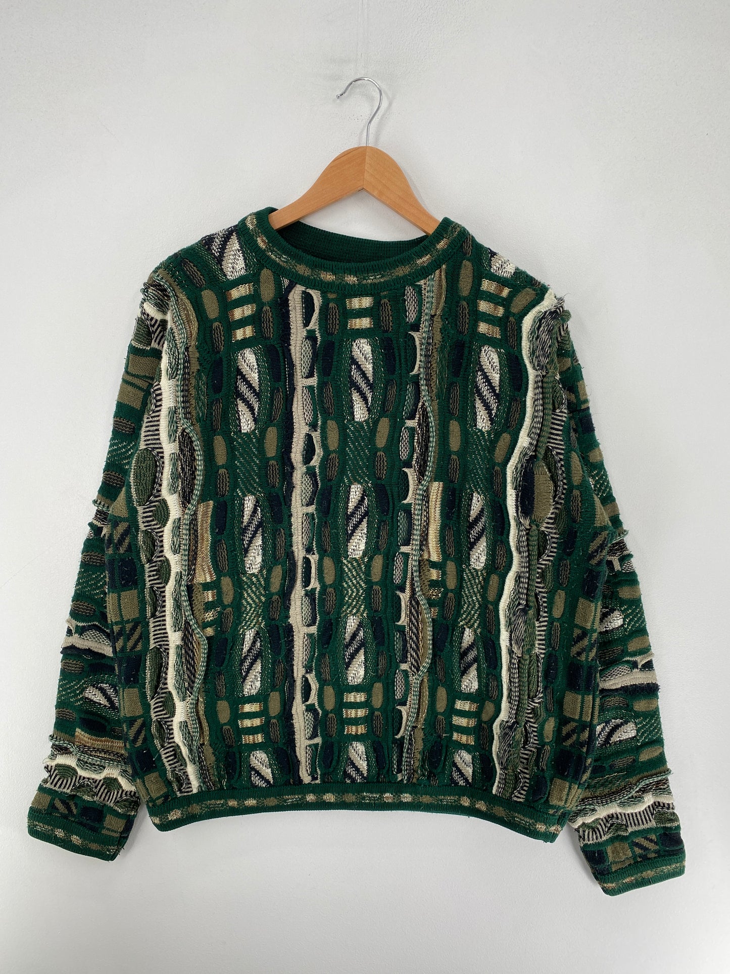 Vintage 3D COOGI-Style Size XL Acrylic Knit Sweater / F5967K