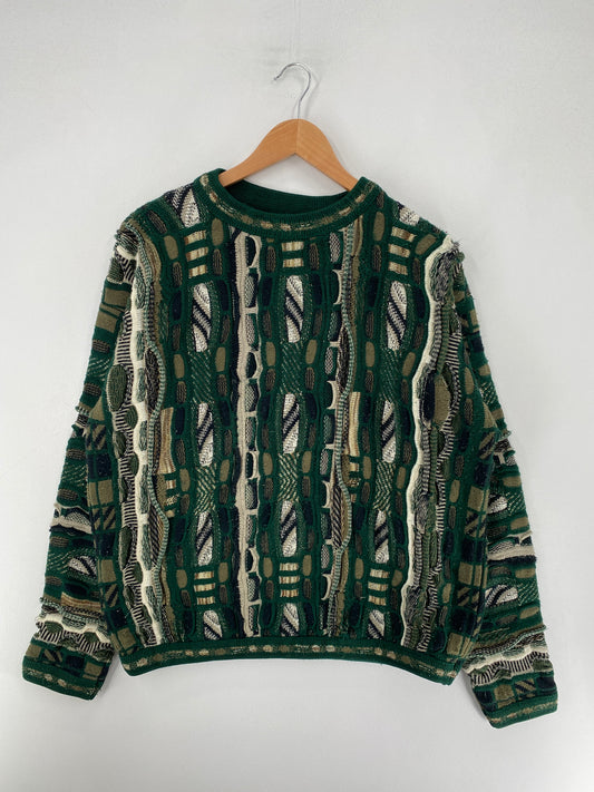Vintage 3D COOGI-Style Size XL Acrylic Knit Sweater / F5967K