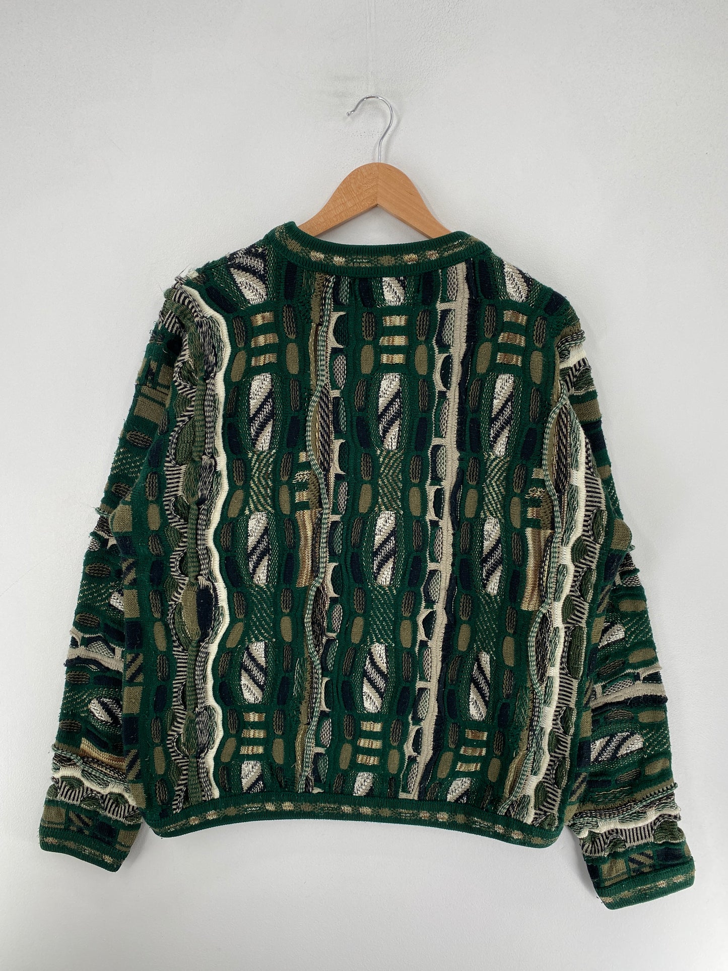Vintage 3D COOGI-Style Size XL Acrylic Knit Sweater / F5967K