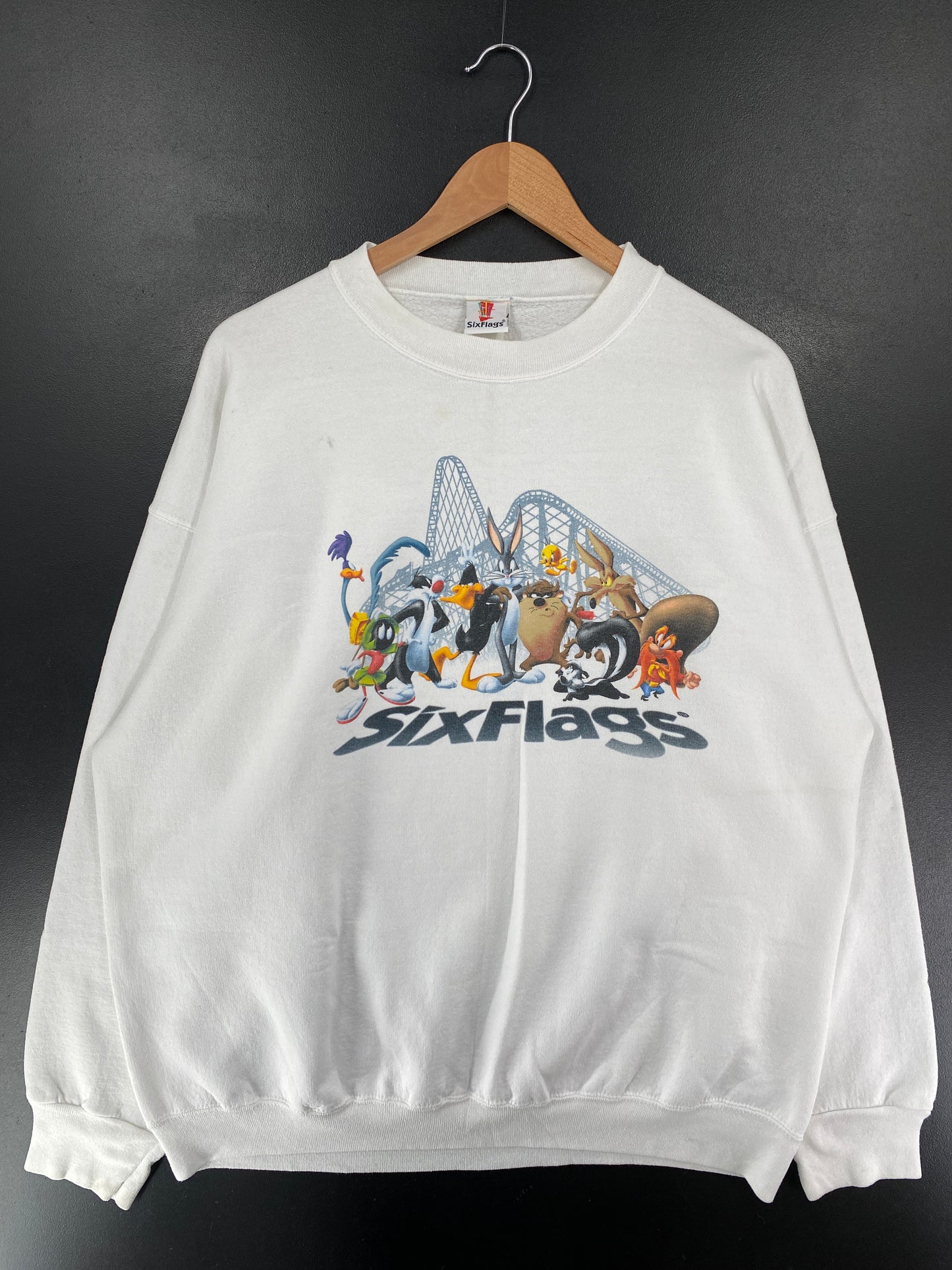 1999 LOONEY TUNES x SIX FLAGS Size XL Vintage Sweat-shirt /G5127S