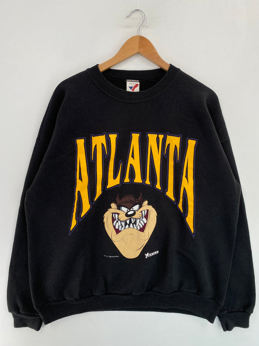 1993 LOONEY TUNES TAZ Made in USA Size XL Vintage Sweat-shirt / G5128S