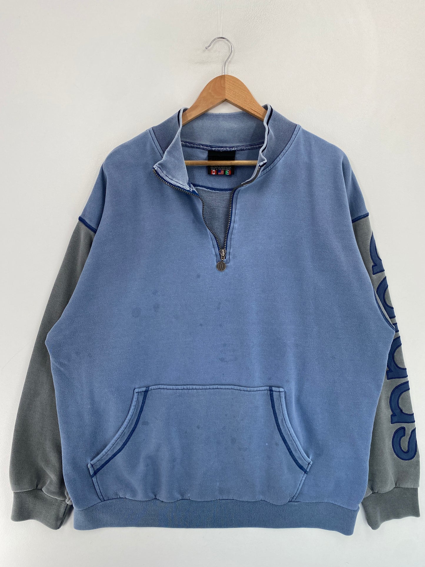 90’s ADIDAS Size L Vintage Half-zip Sweat-shirt / G5140S