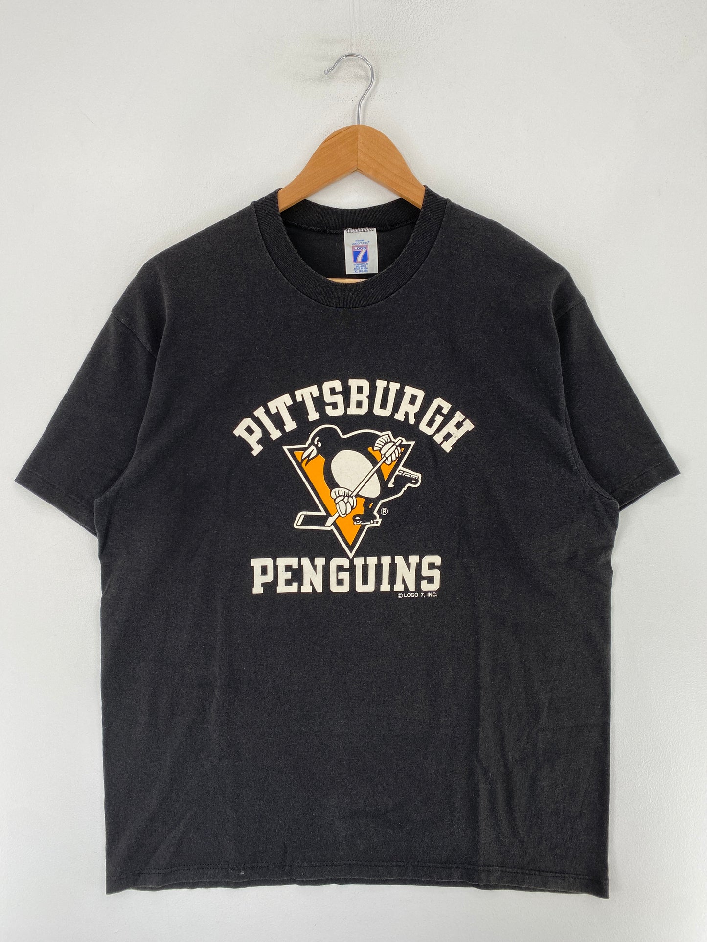90's PITTSBURGH PENGUINS Made in USA Size XL Vintage NHL T-Shirt / G7314T