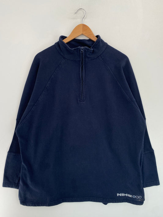 90’s NIKE Size XL Vintage Half-zip Sweat-shirt / G5151S