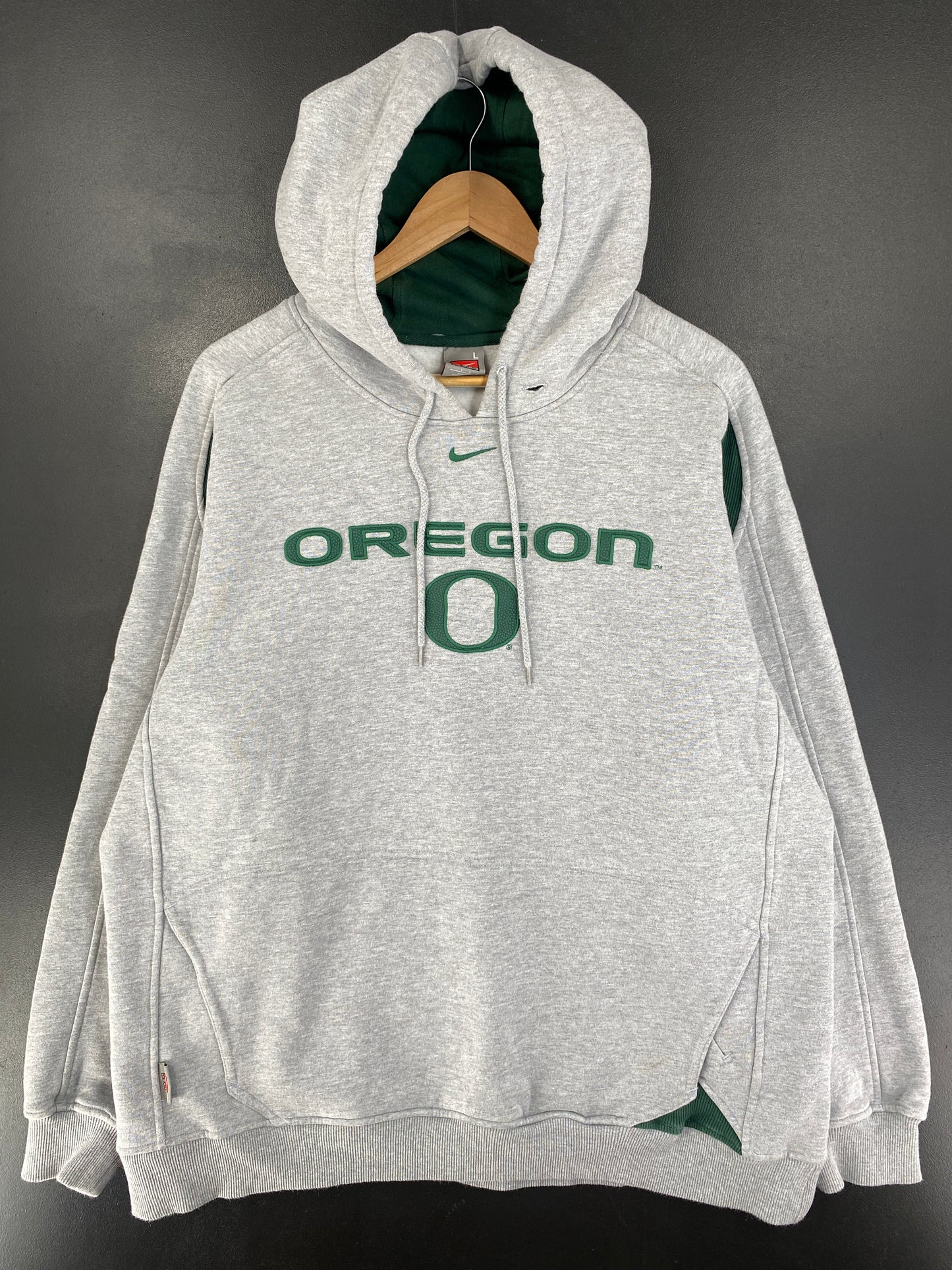 00' NIKE x OREGON Size L Vintage College Hoodie Sweat-Shirt / G1733S