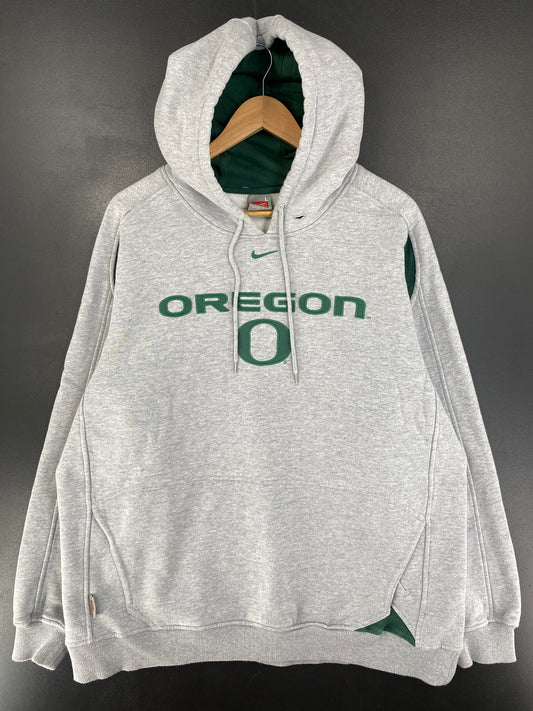 00' NIKE x OREGON Size L Vintage College Hoodie Sweat-Shirt / G1733S