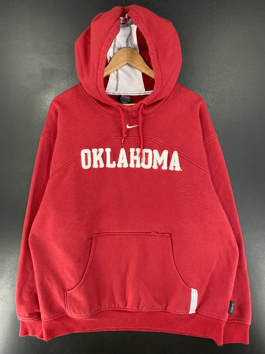 00' NIKE x OKLAHOMA Size L Vintage College Hoodie Sweat-Shirt / G1734S