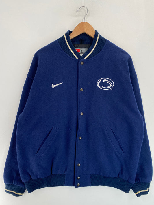 00' NIKE x PENN STATE Size L Vintage College Wool Jacket / G5182J