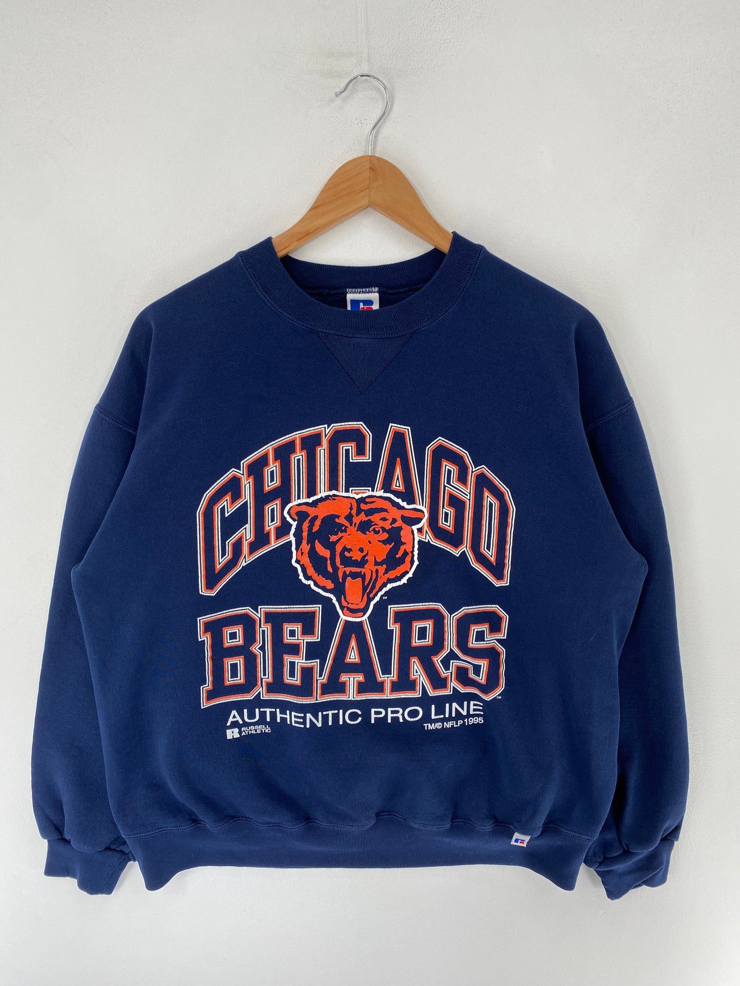 1995 RUSSELL CHICAGO BEARS Made in USA Size L Vintage NFL Sweat-Shirt / F5276S