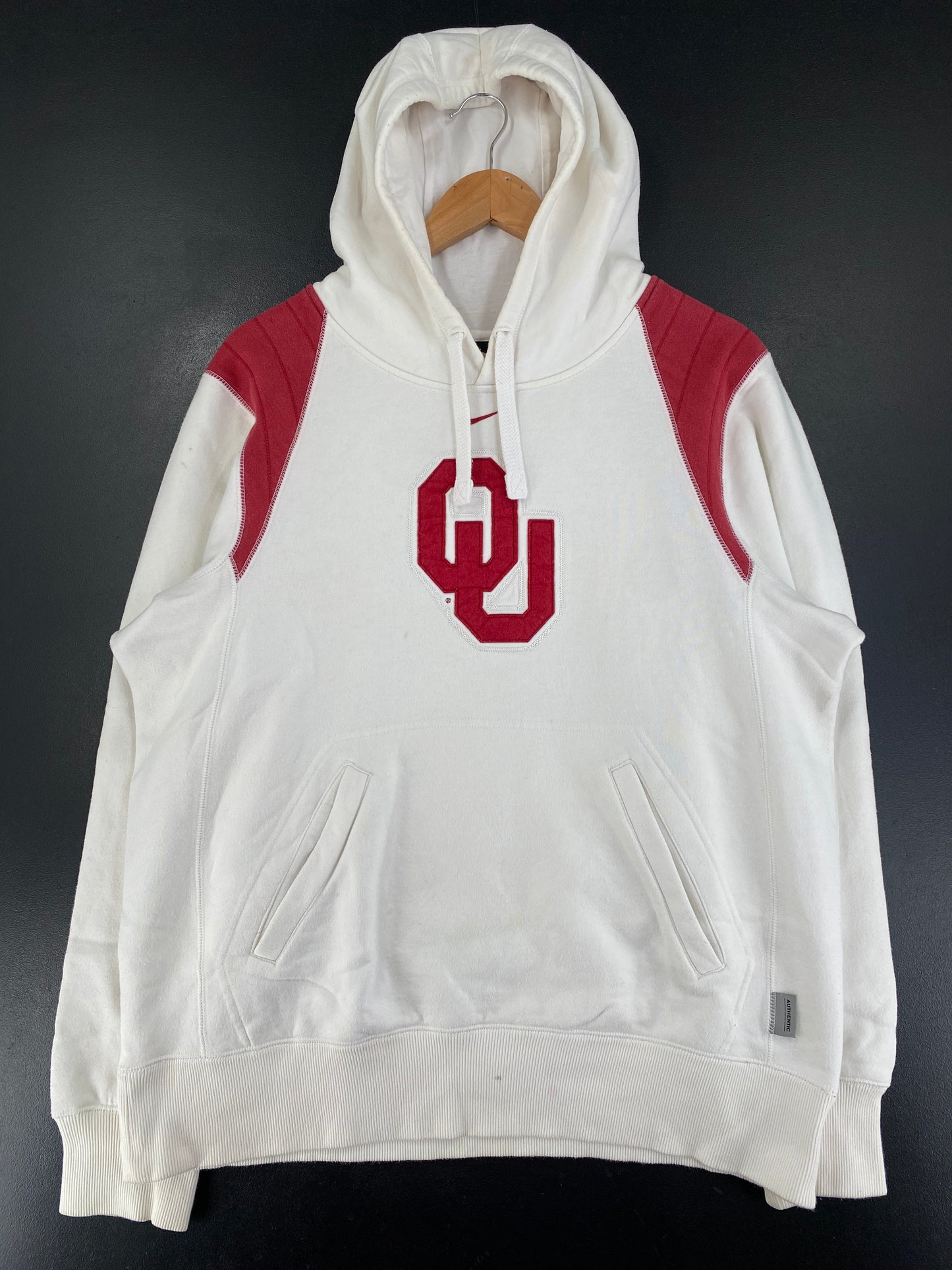 Vintage NIKE x OKLAHOMA UNIVERSITY Size S College Hoodie Sweat-Shirt / G1197S