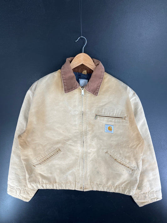 Vintage CARHARTT Size No Tag (Approx.L) Zip-Up Duck Jacket / F5287J