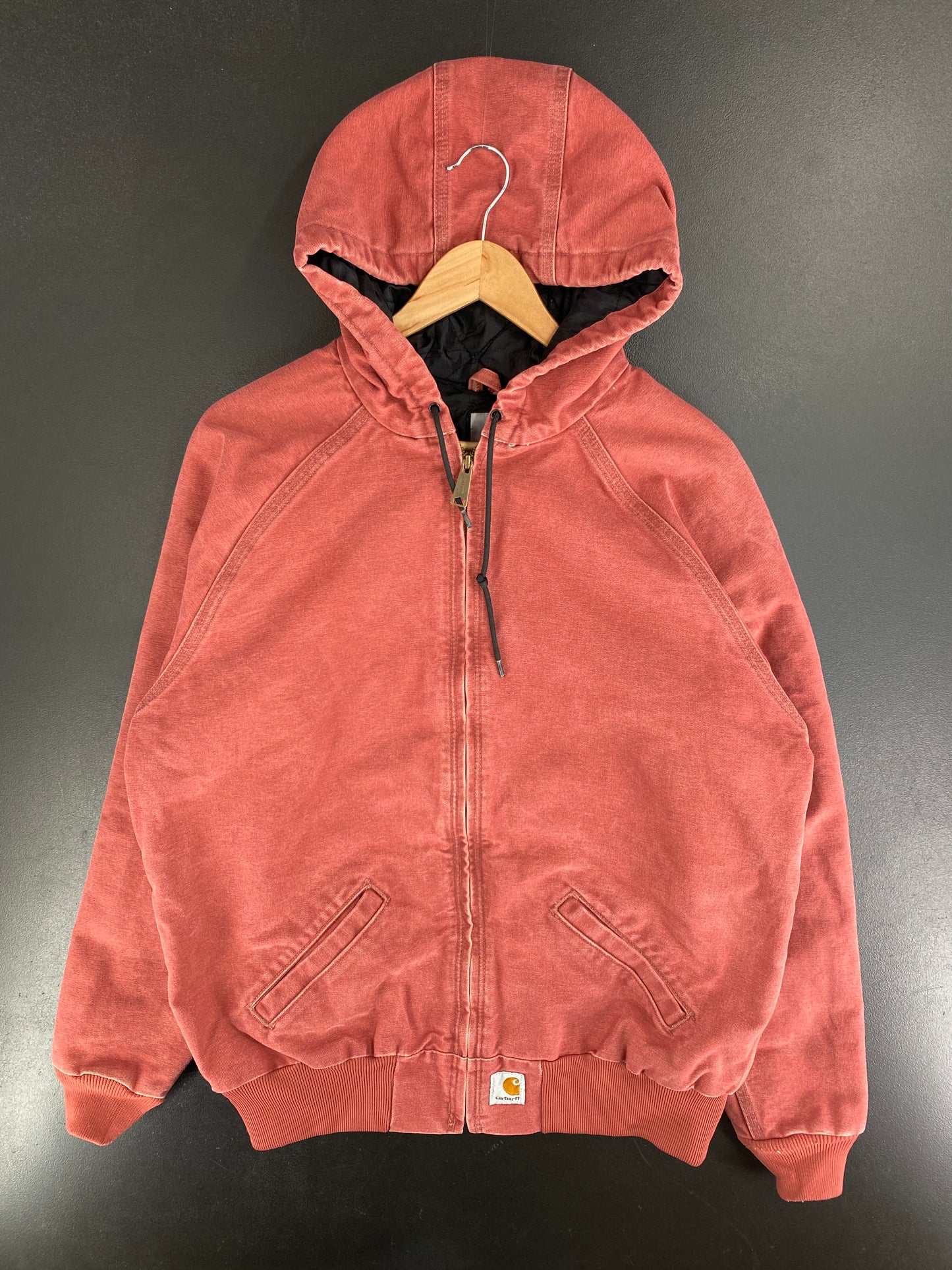 Vintage CARHARTT Size L Zip-Up Hoddie Duck Jacket / F5284J