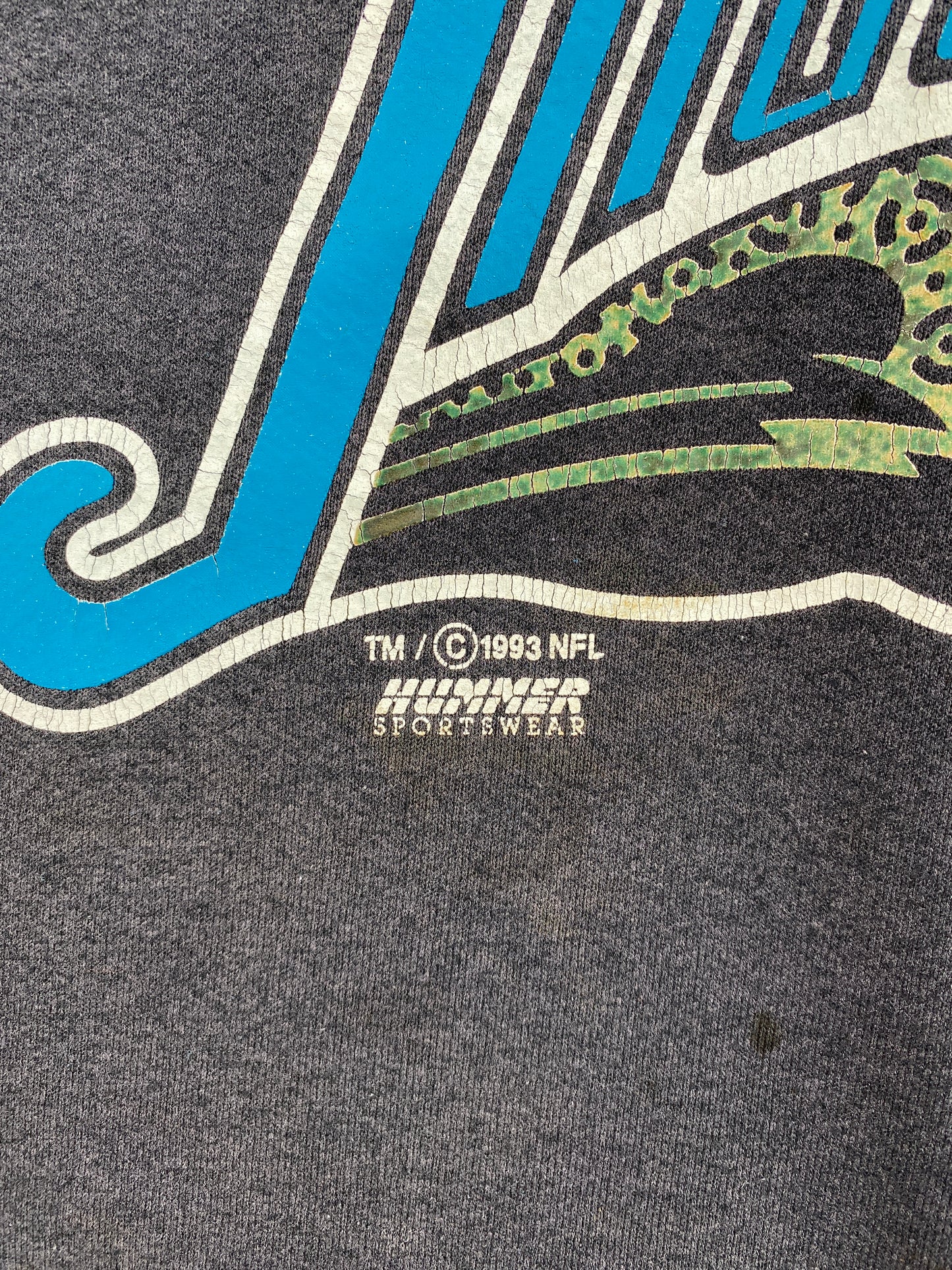 1993 JACKSONVILLE JAGUARS Made in USA Size XL Vintage NFL Sweat-Shirt / G4603S