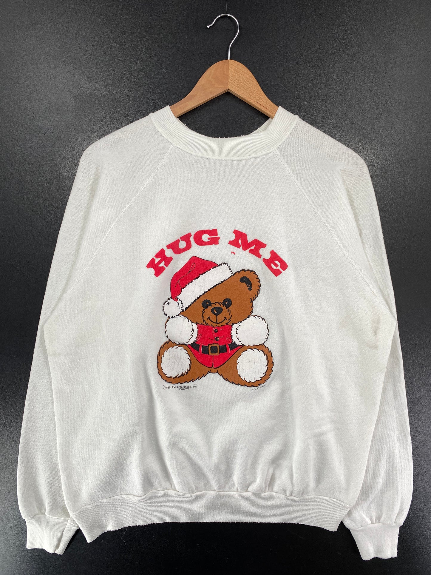 1989 HUG ME Made in USA Size XL Vintage Sweat-Shirt / G5216S
