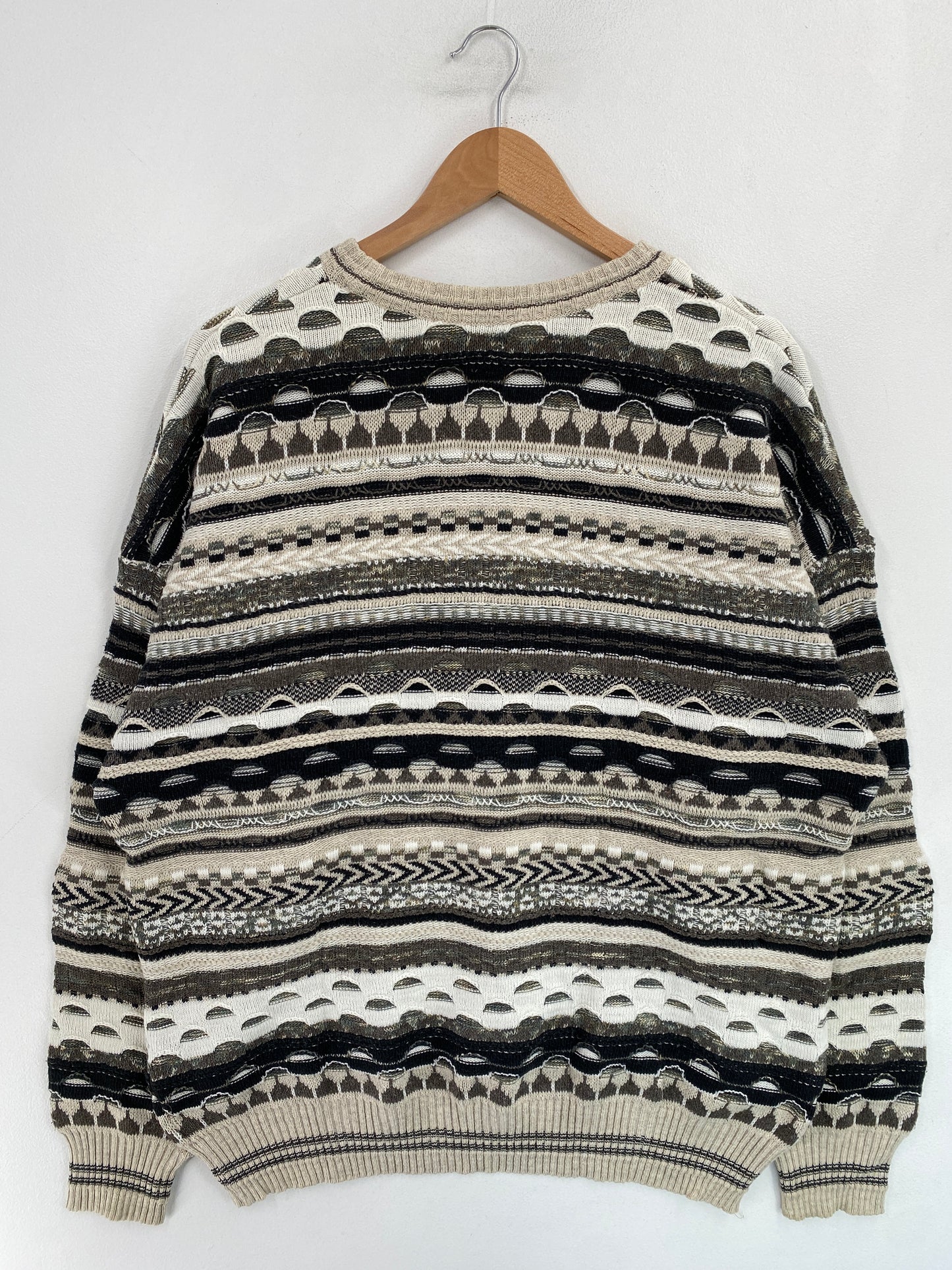 Vintage 3D COOGI-Style Size XL Knit Sweater / G5233K