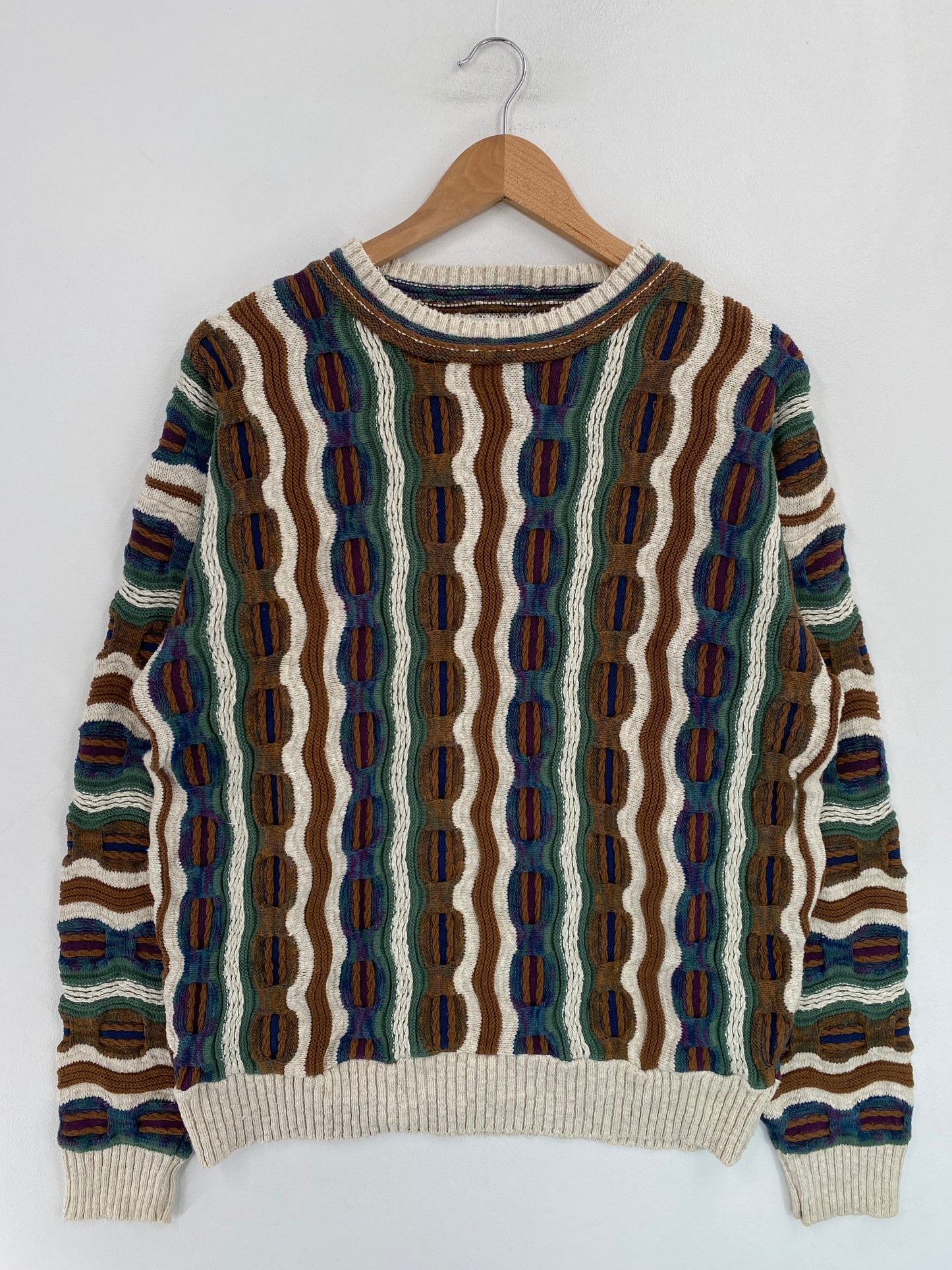 Vintage 3D COOGI-Style Size L Knit Sweater / G5235K