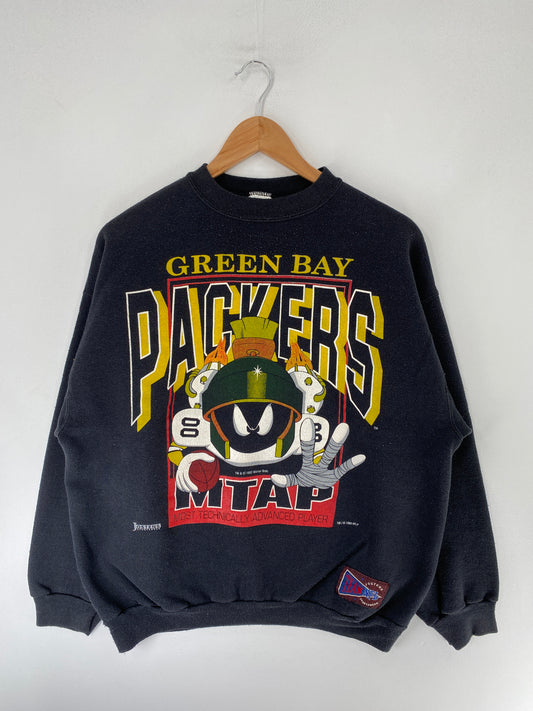 1993 GREEN BAY PACKERS x WARNER BROS Made in USA Size XL Vintage Sweat-shirt / F5485S