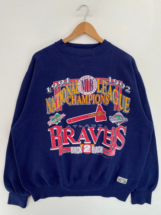 1992 ATLANTA BRAVES Size XL Vintage MLB Sweat-shirt / G5258S