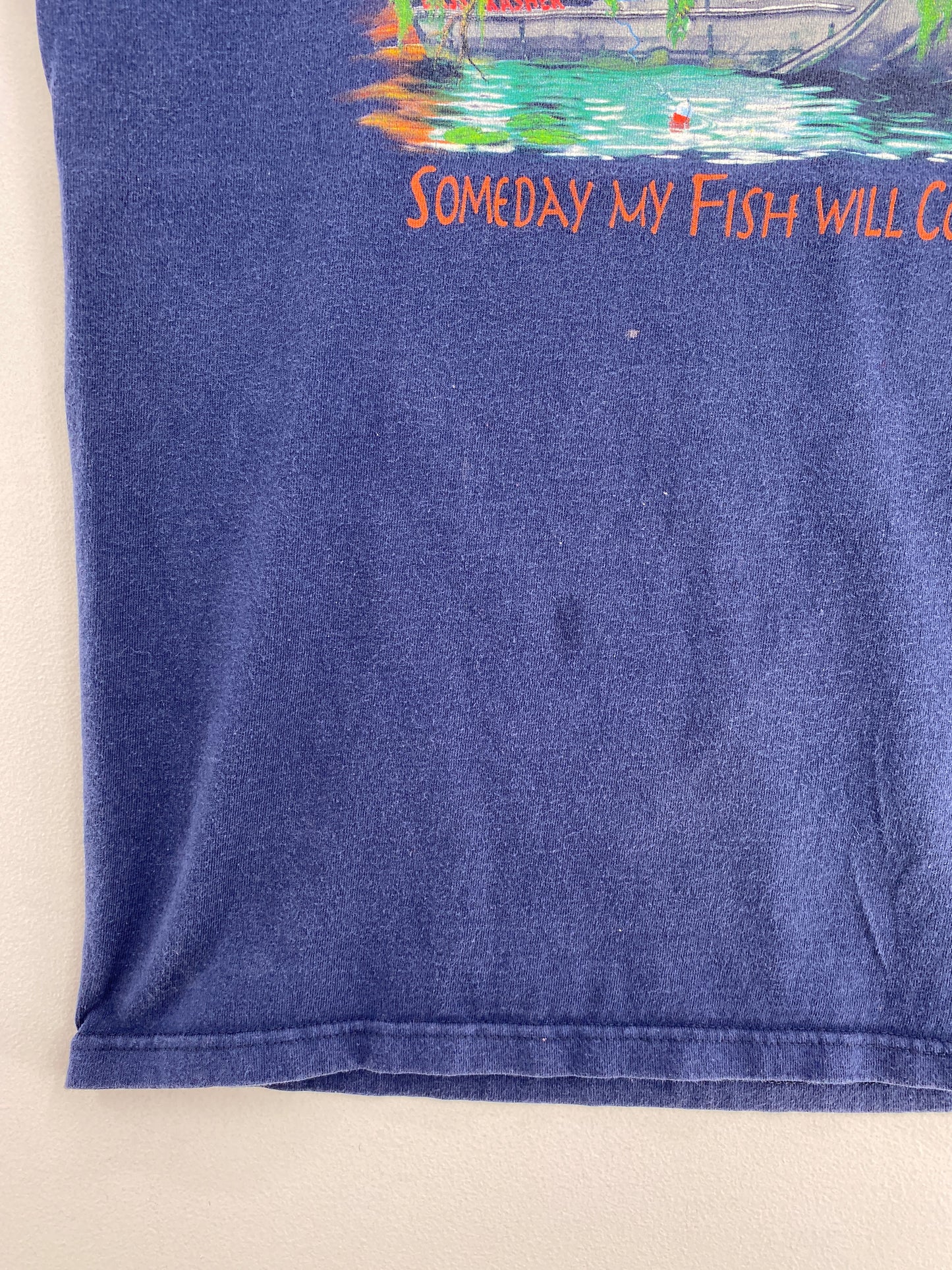 Vintage SOMEDAY MY FISH WILL COME Size M T-shirt / G1882T