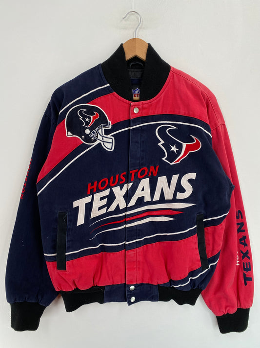 Vintage HOUSTON TEXANS Size S NFL Racing Jacket / G5271J