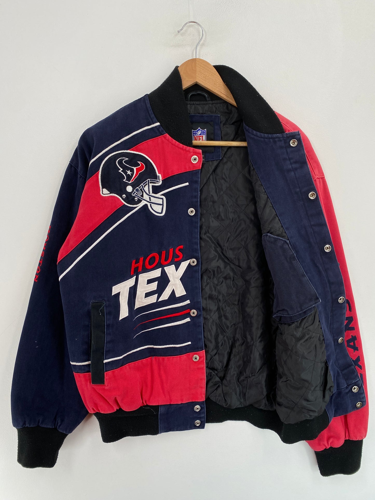Vintage HOUSTON TEXANS Size S NFL Racing Jacket / G5271J