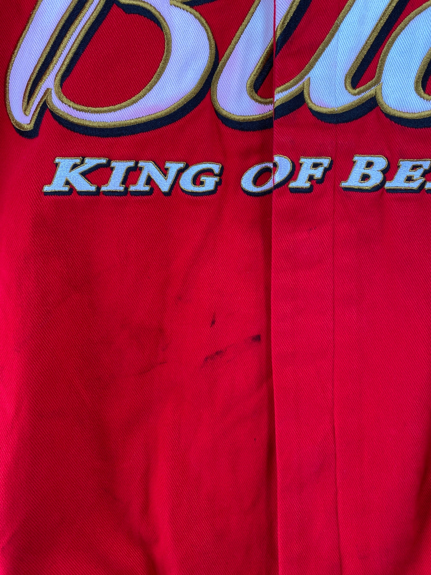 Vintage NASCAR BUDWEISER Size XL Racing Jacket / G7194J