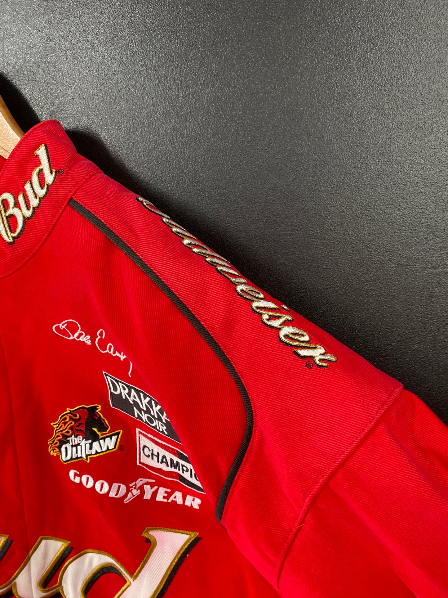 Vintage NASCAR BUDWEISER Size XL Racing Jacket / G7194J