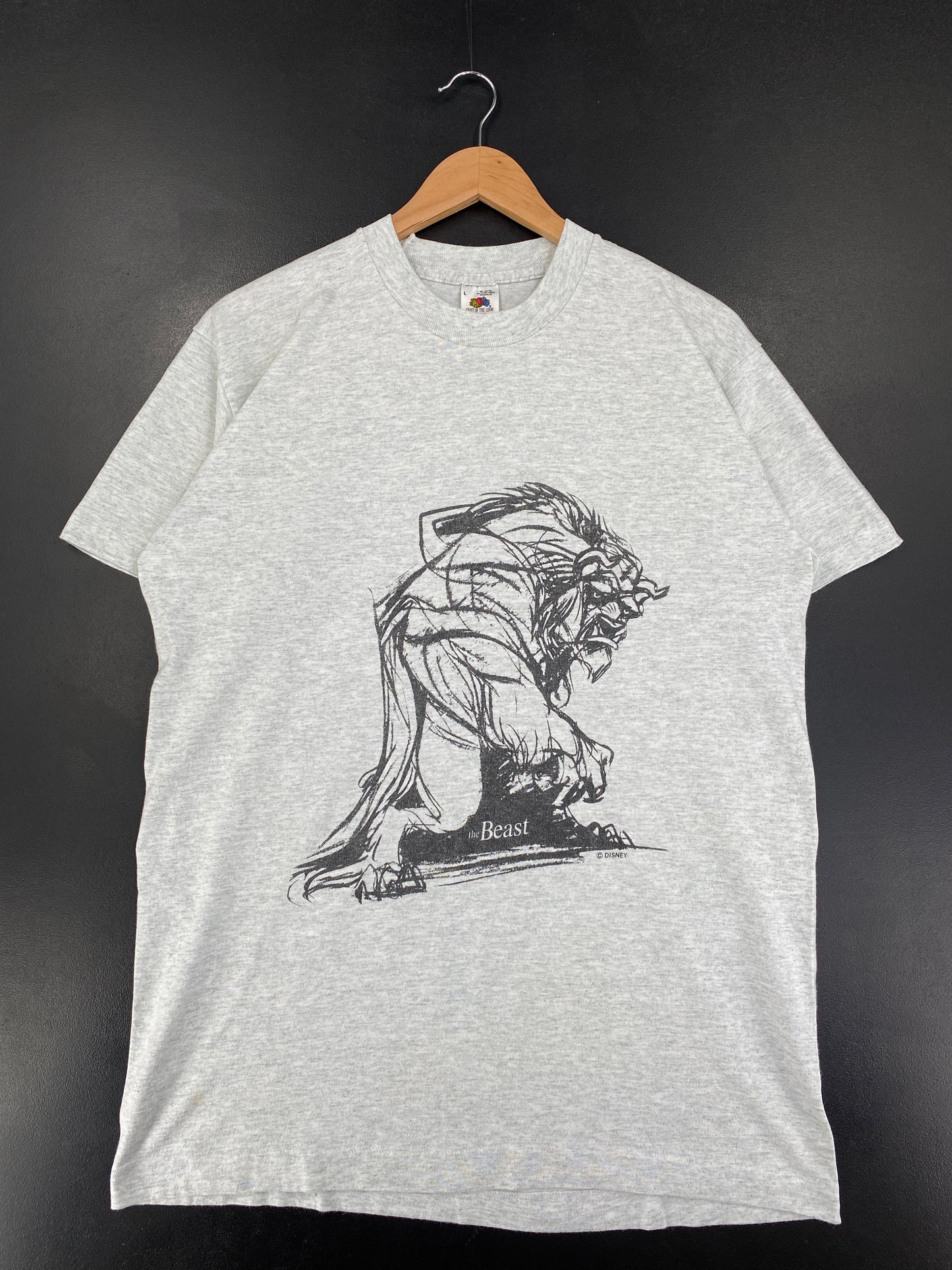 90's DISNEY BEAUTY AND BEAST Made in USA Size L Vintage T-Shirt / G1938T