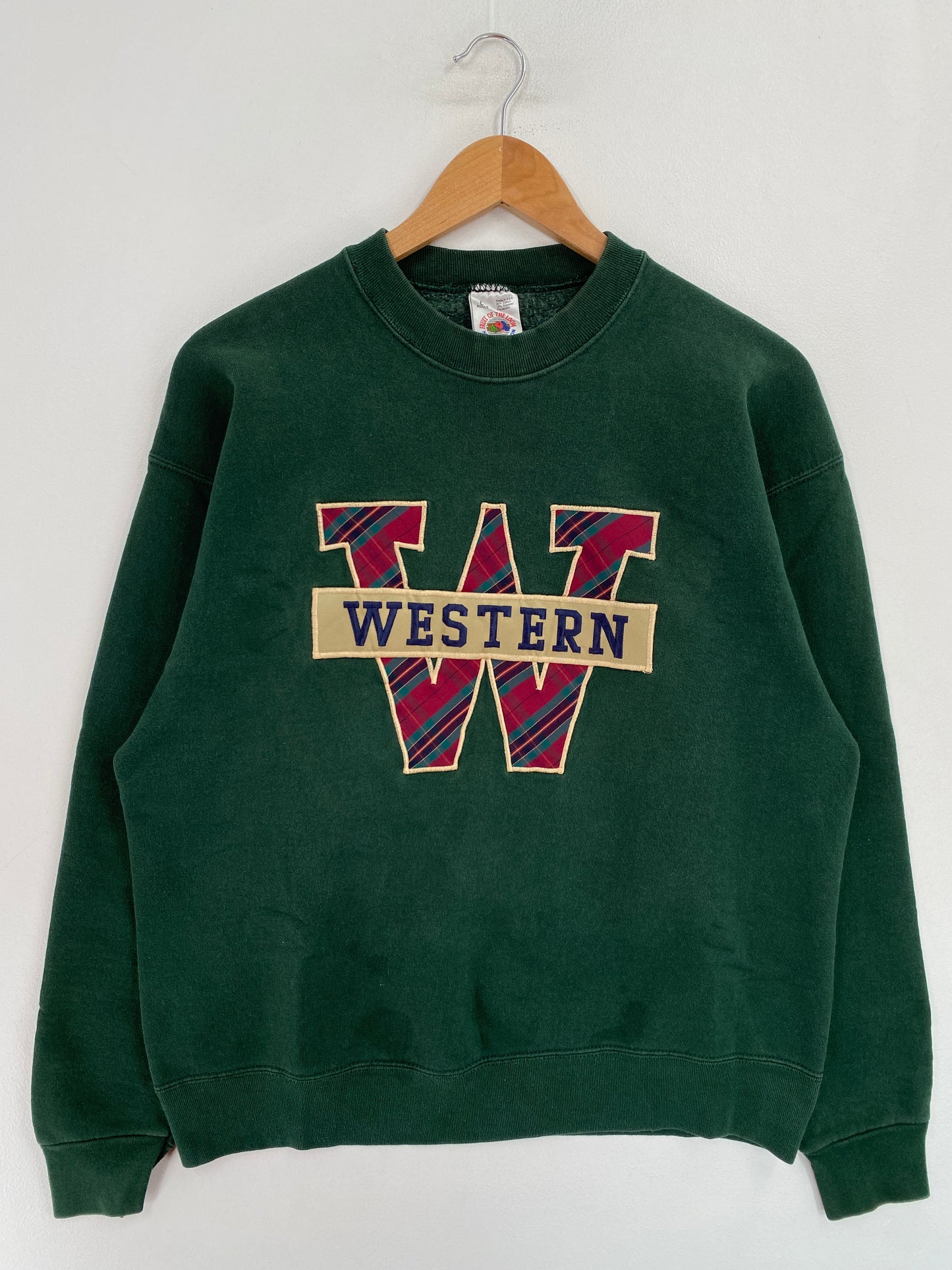 90’s WESTERN Size L Vintage College Sweat-Shirt / G5286S