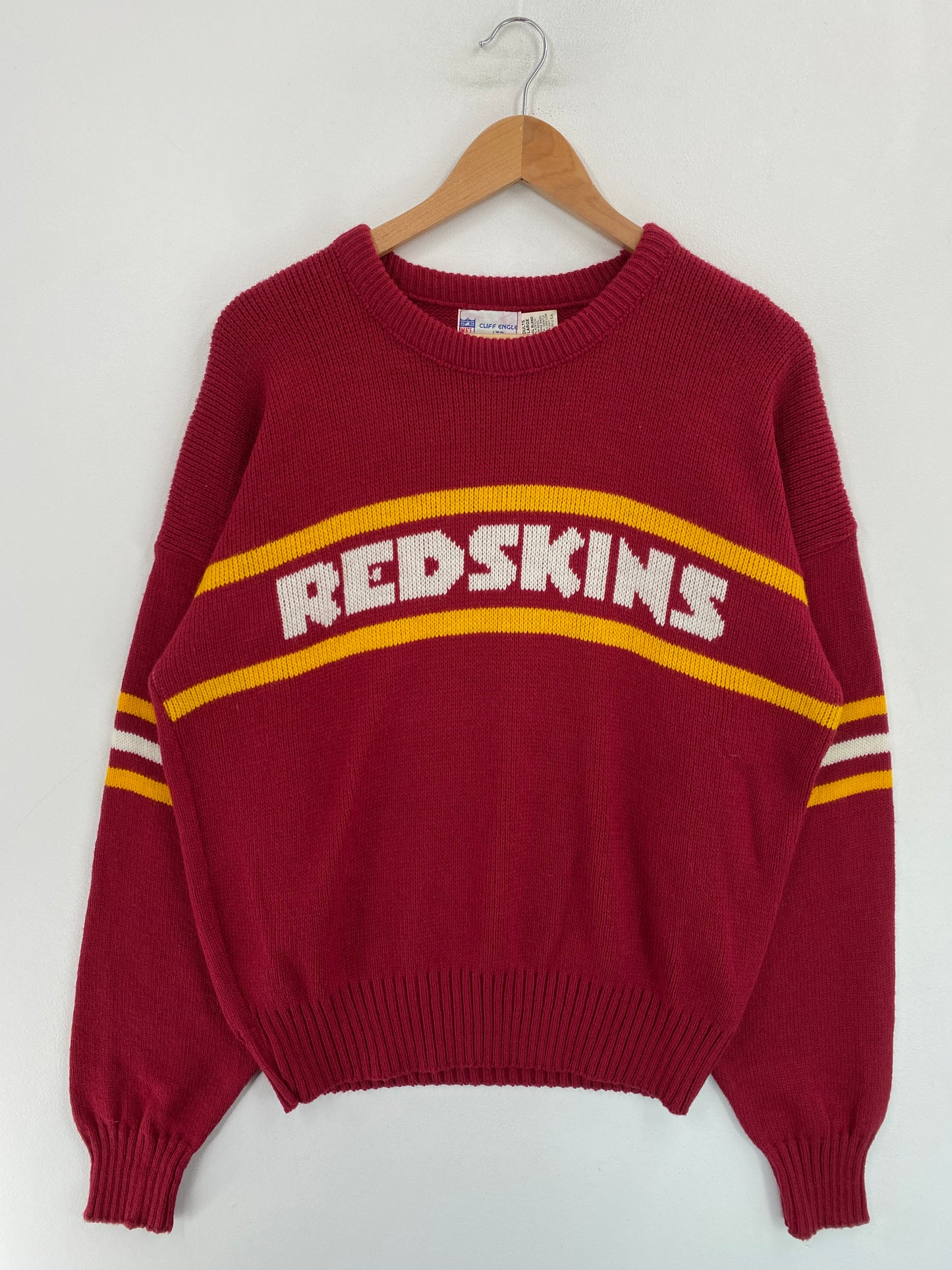 90’s WASHINGTON REDSKINS Made in USA Size XL NFL Knit Sweater / G5296K