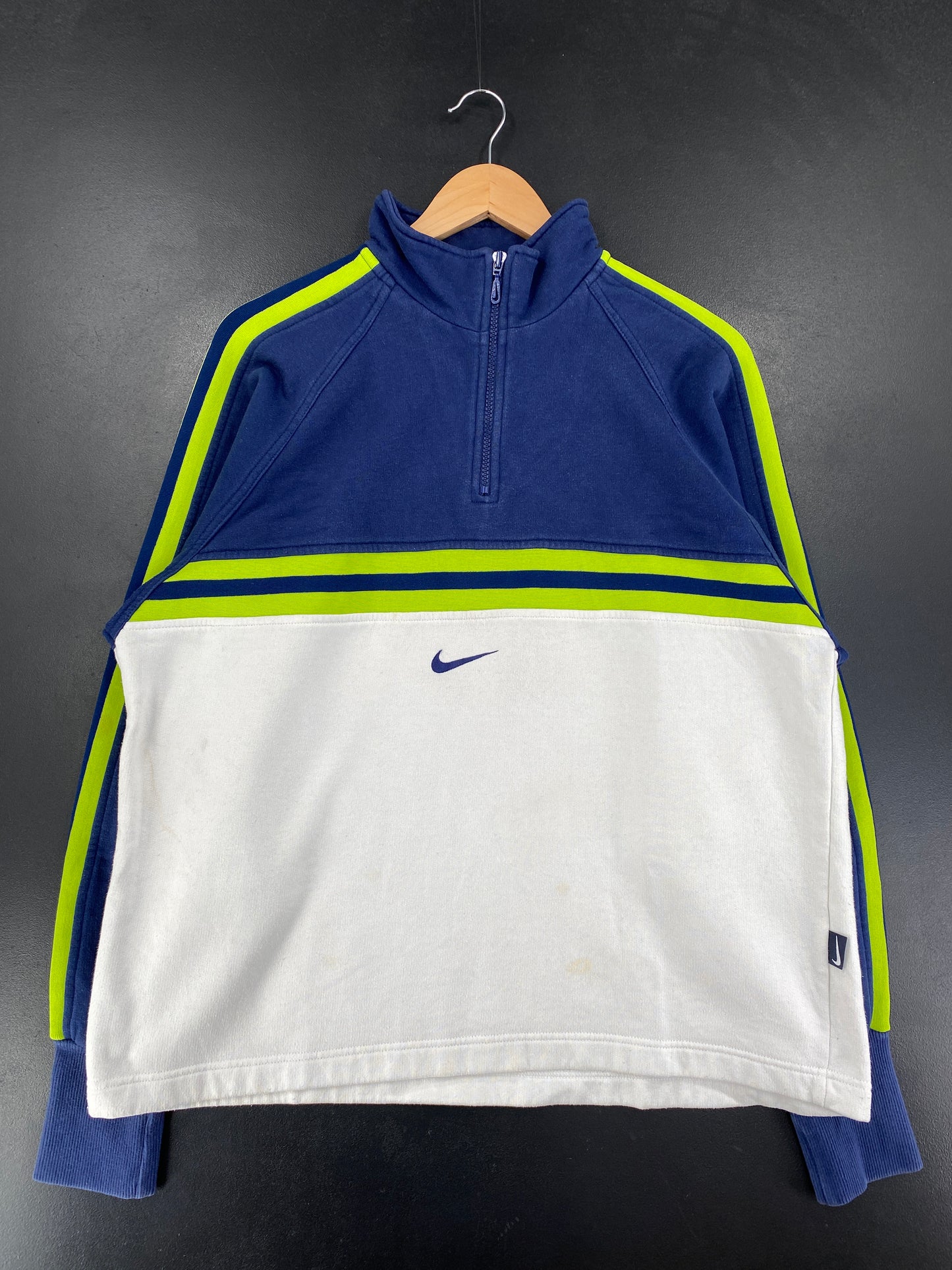 90's NIKE Size Ladies M Vintage Half-zip Sweat-Shirt / G2032S