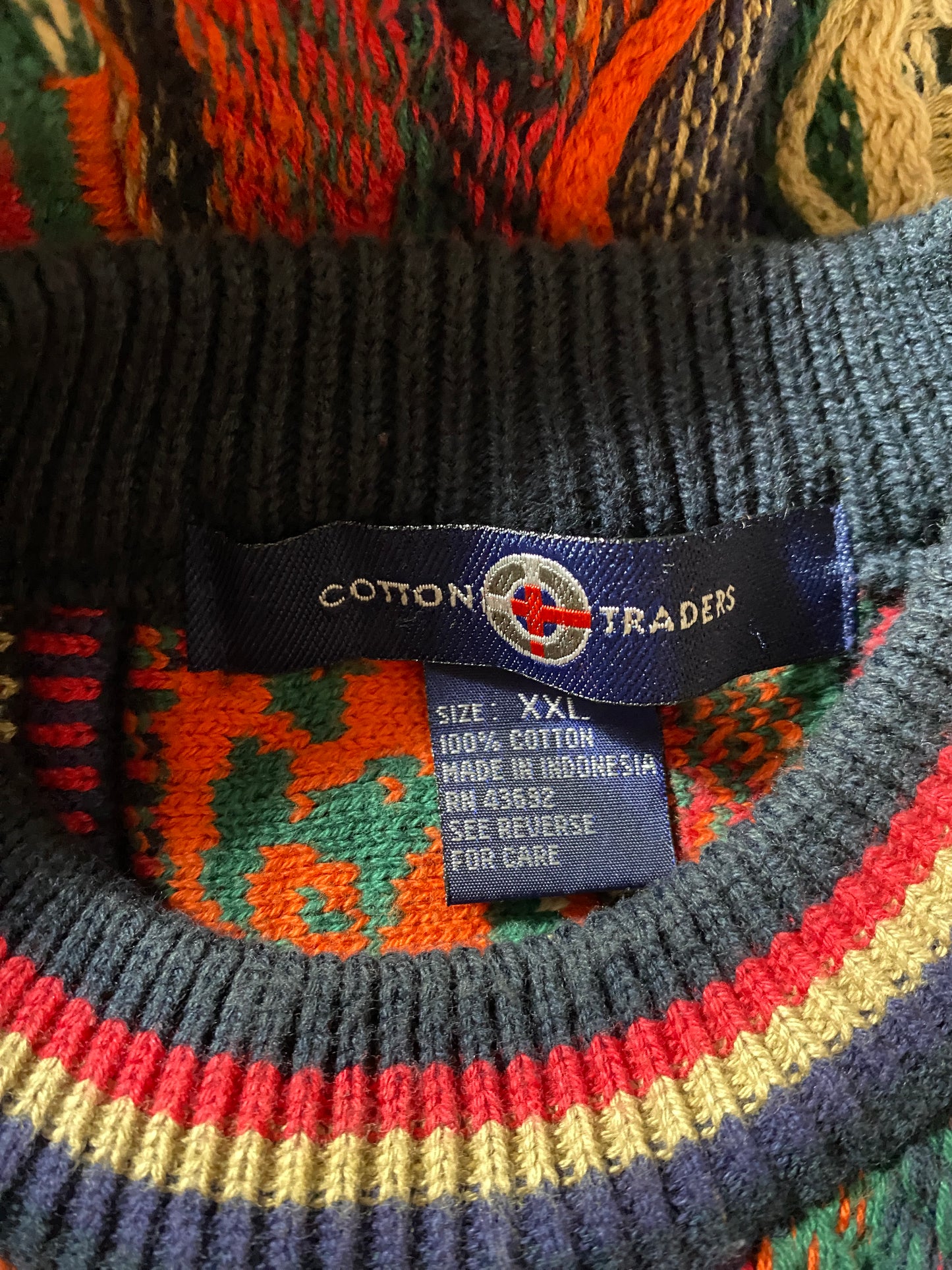 Vintage 3D COOGI-Style Size XXL Knit Sweater / G6500K