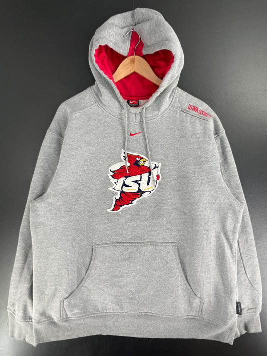00' NIKE x IOWA STATE UNIVERSITY Size L Vintage College Hoodie Sweat Shirt / F7628S