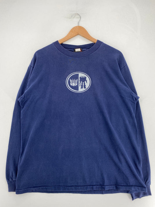 90’s TRANSFORMERS Made in USA Size XL Vintage Long Sleeve T-Shirts / G2217T