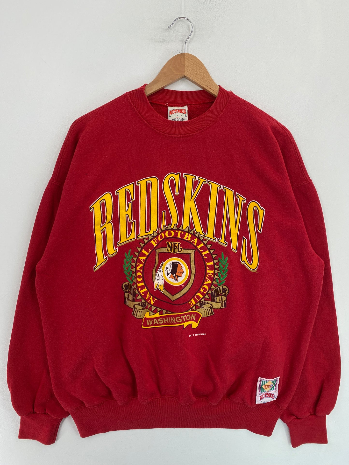 1993 WASHINGTON REDSKINS Made in USA Size XL Vintage NFL Sweat-Shirt / G5356S