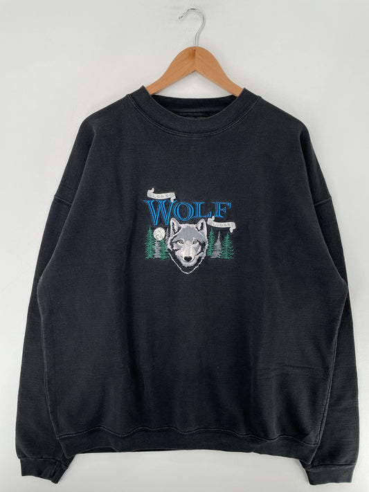 90’s WOLF Size XXL Vintage Animal Sweat-Shirt / G193S