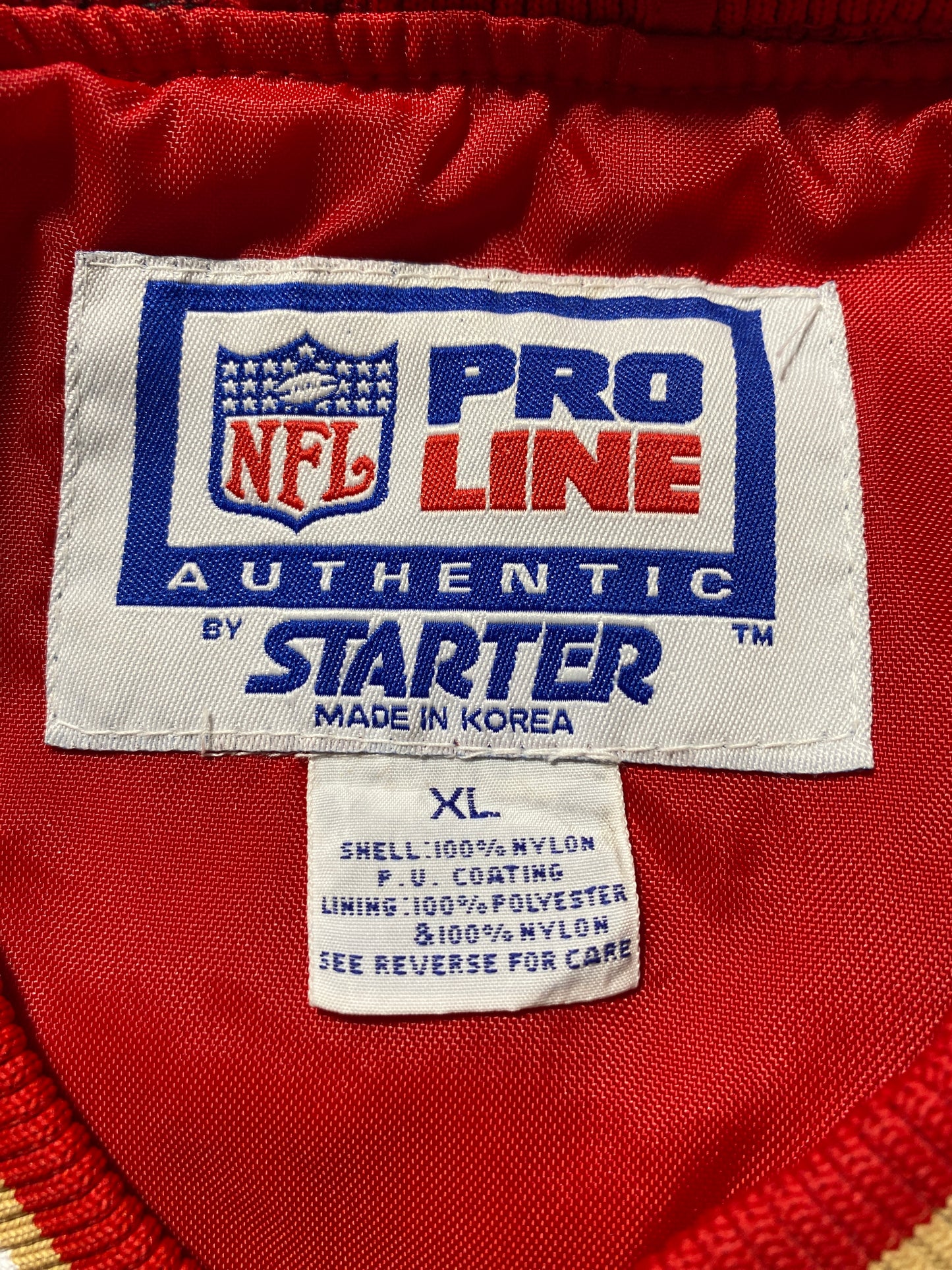 90’s STARTER x SAN FRANCISCO 49ERS Size XL NFL Nylon Jacket / F6664N