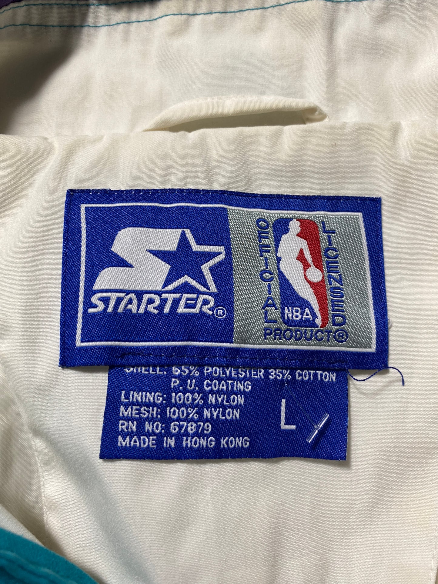 90’s STARTER x CHARLOTTE HORNETS Size L NBA Nylon Jacket / F6663N