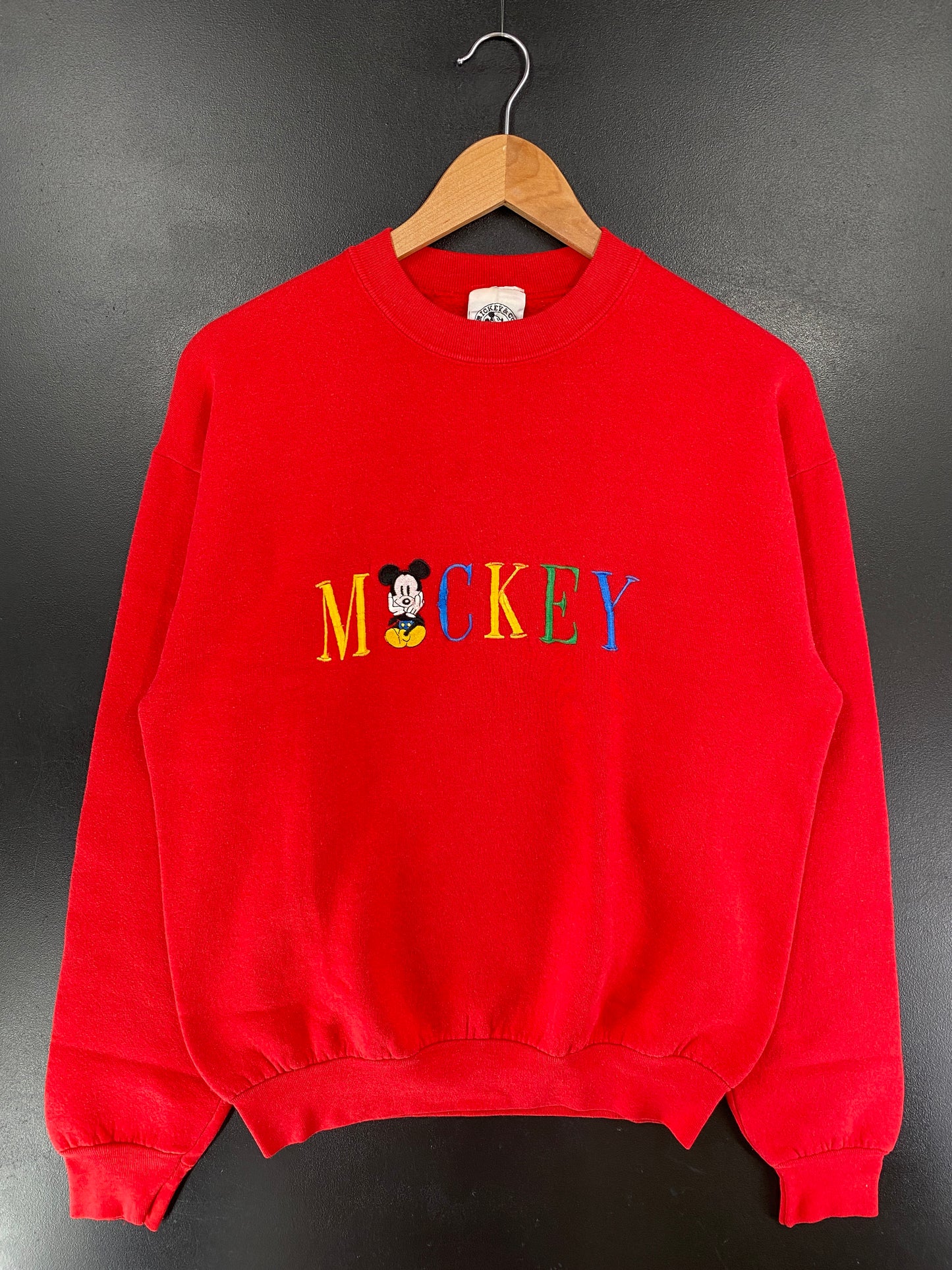 90's DISNEY MICKEY Size (Approx.M) Vintage Sweat-shirt / G5394S