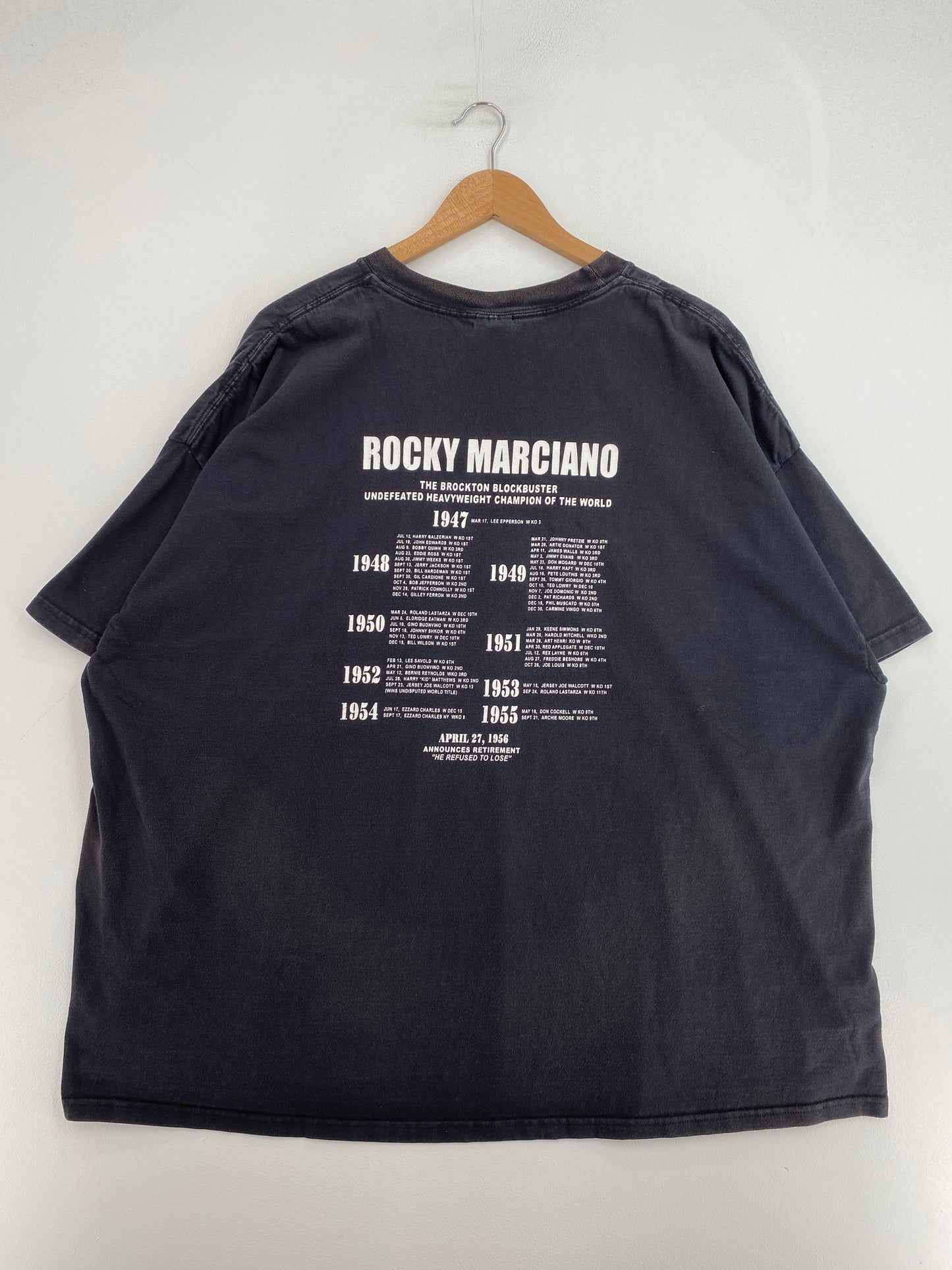Vintage ROCKY MARCIANO HEAVYWEIGHT CHAMPIONSHIP Size XXXXL T-Shirt / G2525T
