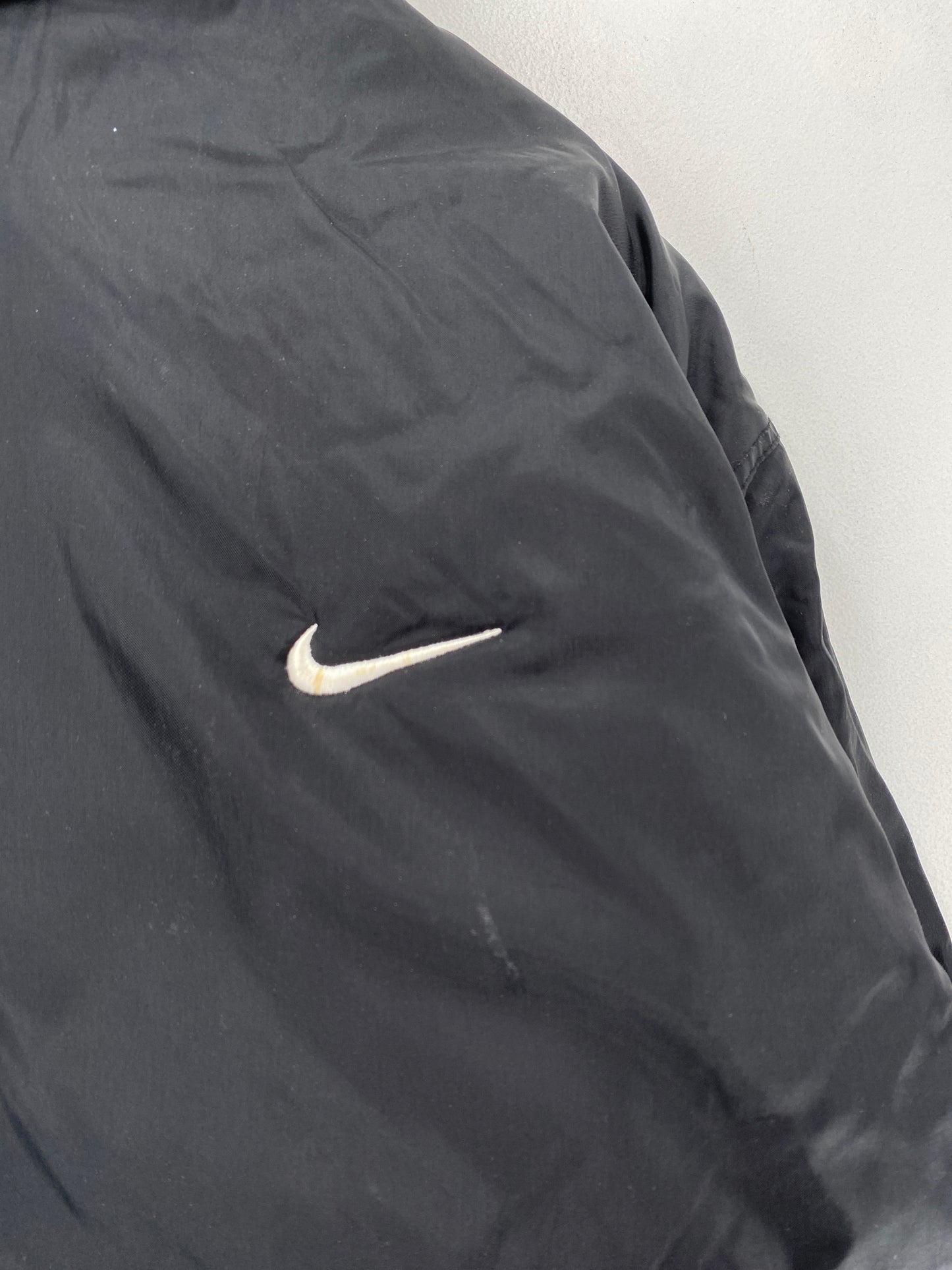 90’s Remake NIKE Size M Nylon Padded Zip-up Hoodie Jacket / F6087N