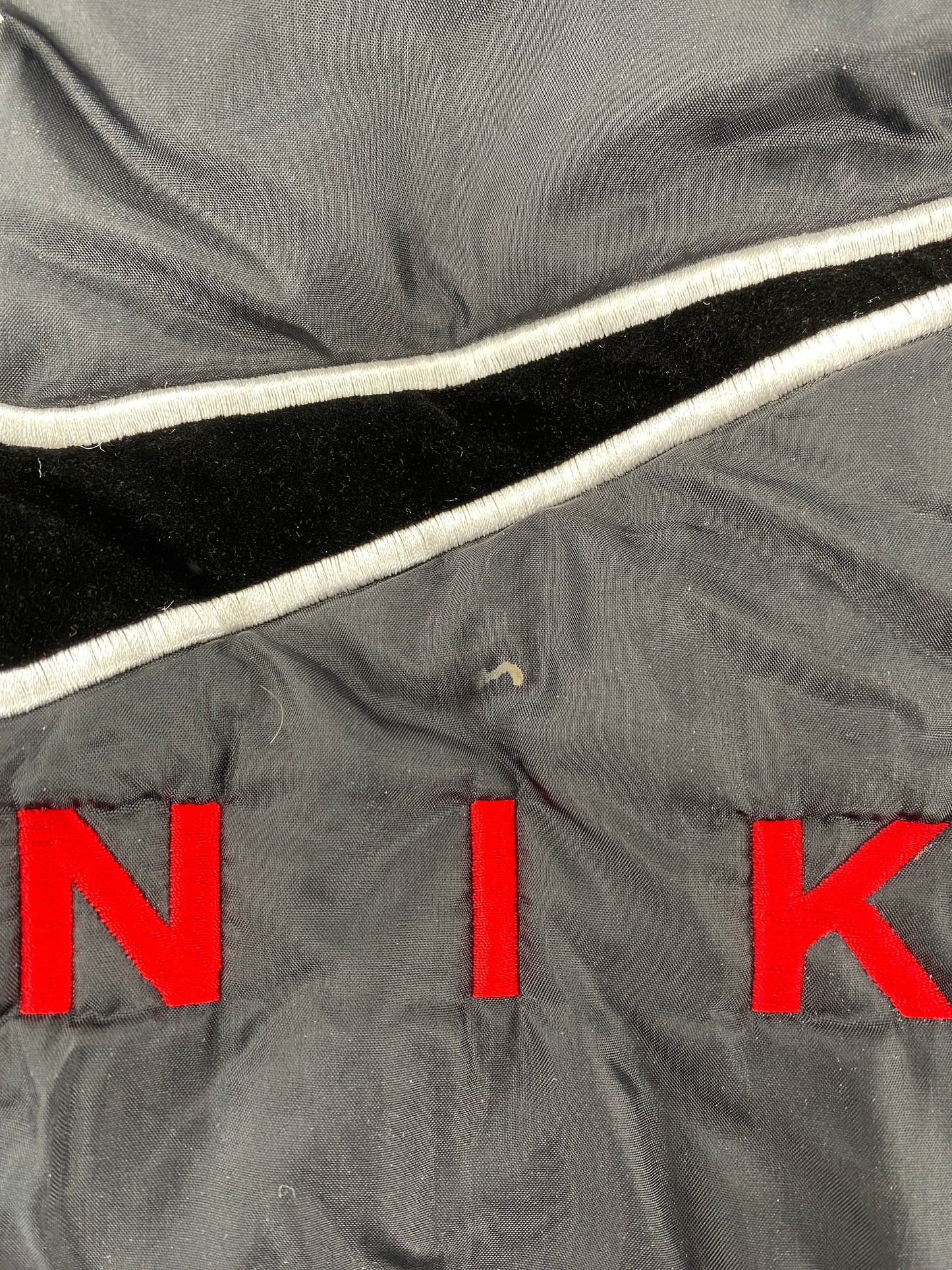 90’s Remake NIKE Size M Nylon Padded Zip-up Hoodie Jacket / F6087N