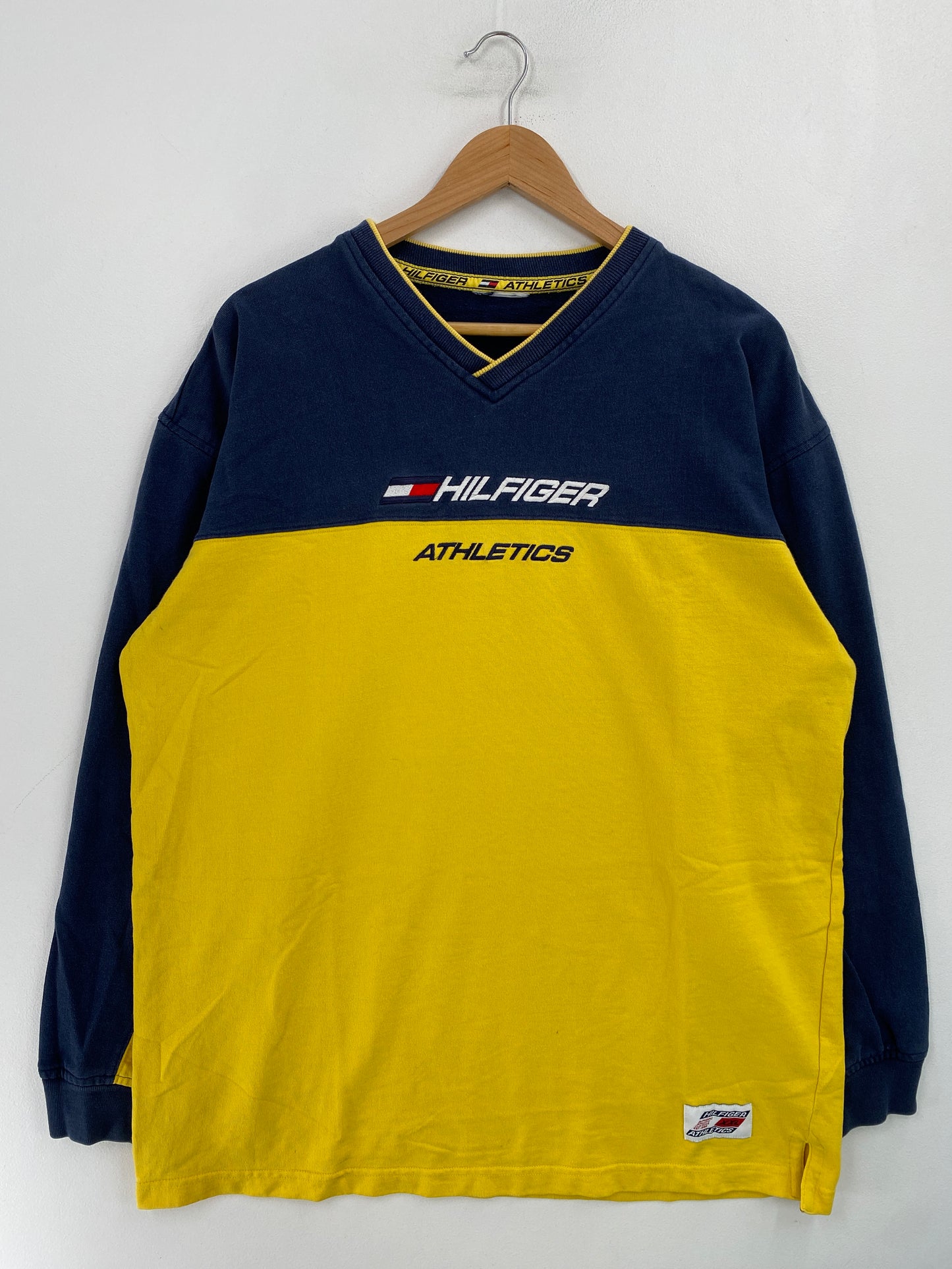 90’s HILFIGER ATHLETICS Size No Tag (Approx.XXL) Vintage Sweat-Shirt / G5427S