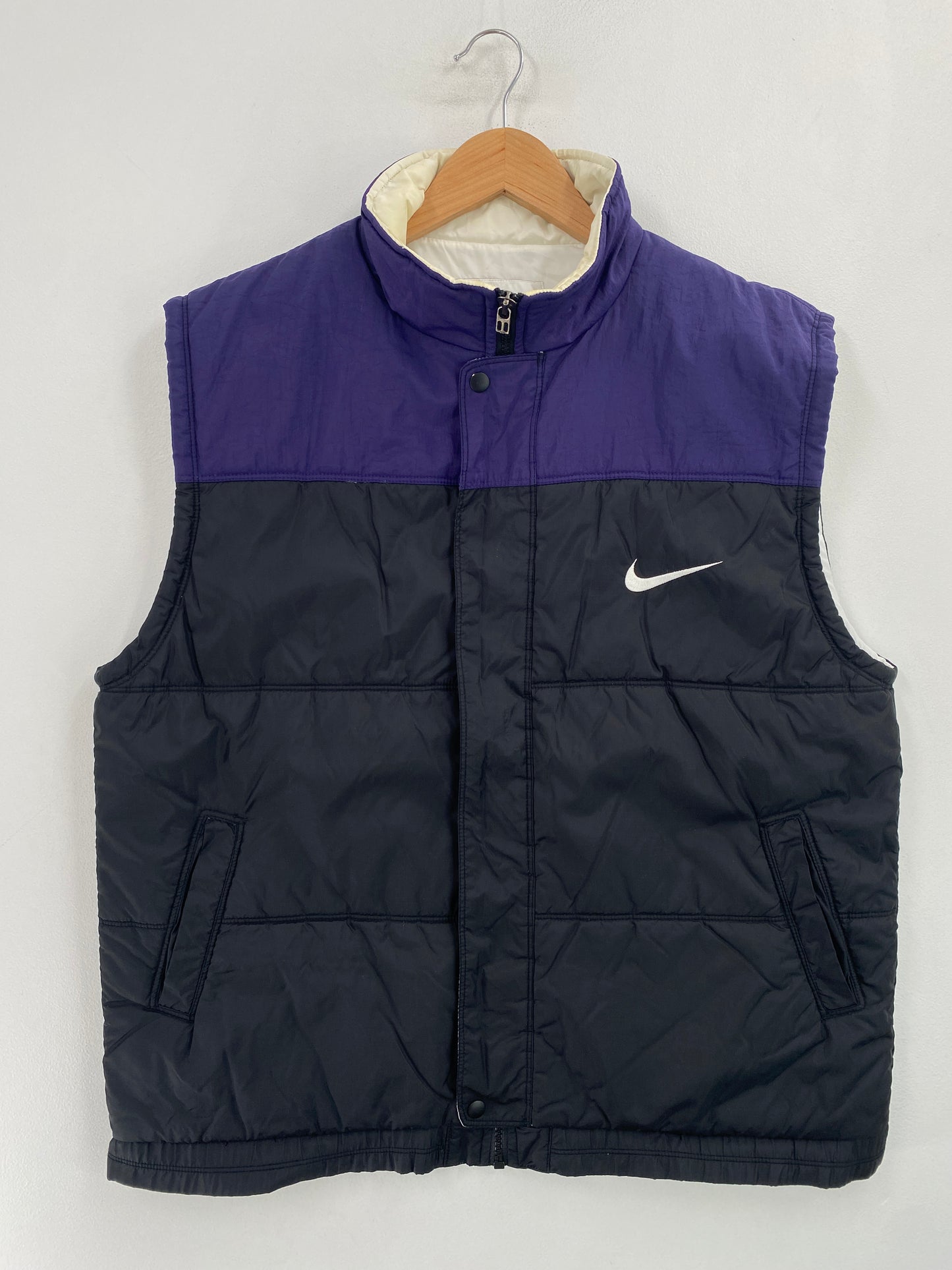 90's NIKE MINI SWOOSH Size Boys XL Vintage Padded Nylon Vest / G5440N